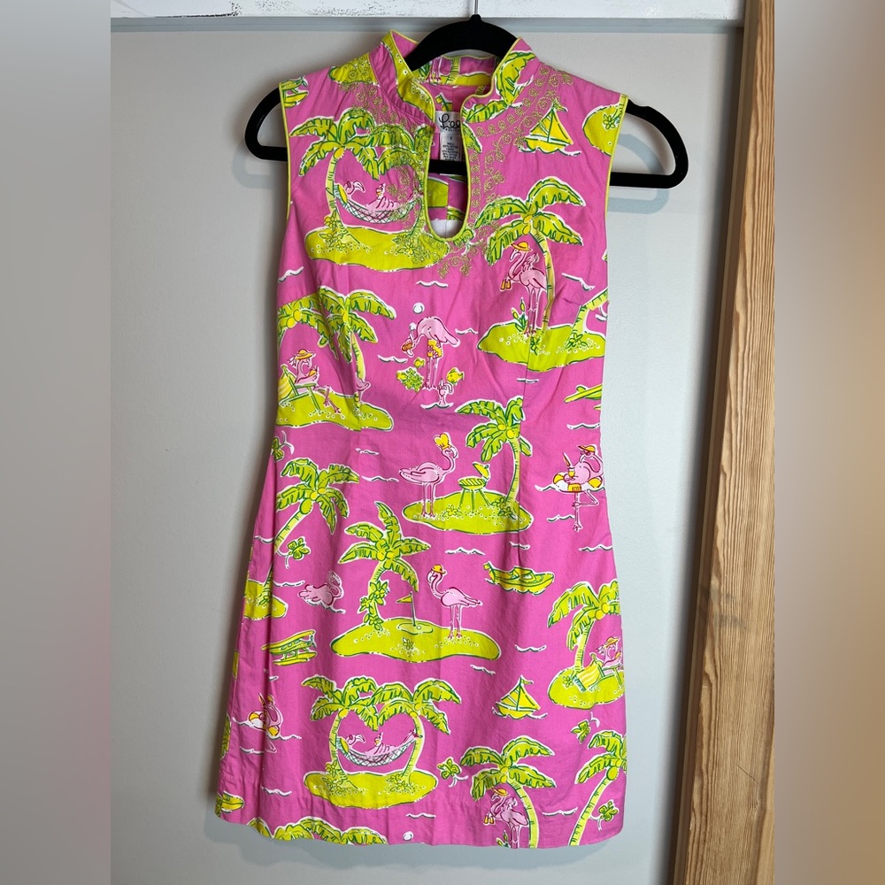 ✨Rare Lilly Pulitzer Flamingo Dress